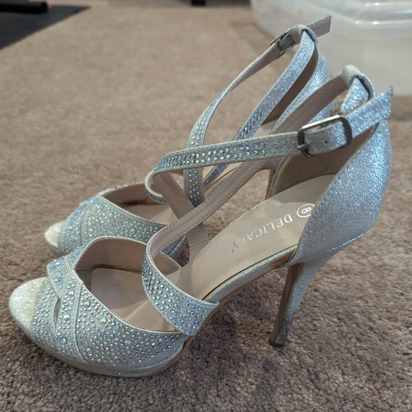 Women's Rhinestone Heels - Picture 3 of 4